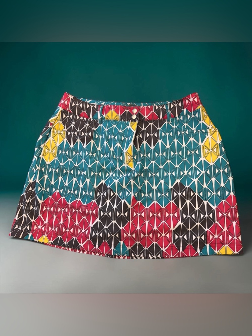 Slazenger Colorful Geometric Golf Skort Built In Shorts Size 6